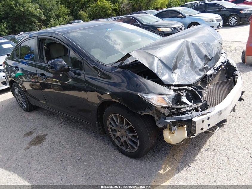 2012 Honda Civic VIN JHMFB2F59CS004901 IAAI salvage auction — NORMAL WEAR, Salvage Title, sold $800 on 2026-07-13 (photo 1)