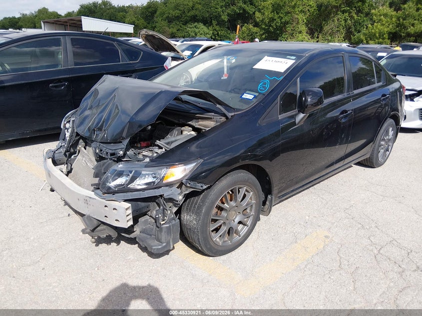 2012 Honda Civic VIN JHMFB2F59CS004901 IAAI salvage auction — NORMAL WEAR, Salvage Title, sold $800 on 2026-07-13 (photo 2)