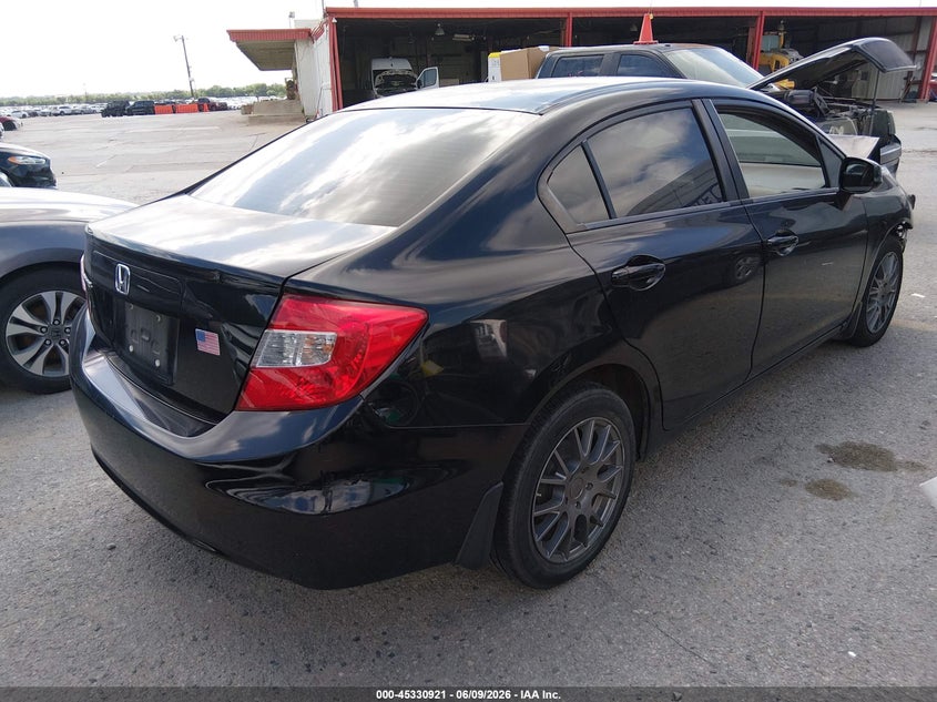 2012 Honda Civic VIN JHMFB2F59CS004901 IAAI salvage auction — NORMAL WEAR, Salvage Title, sold $800 on 2026-07-13 (photo 4)