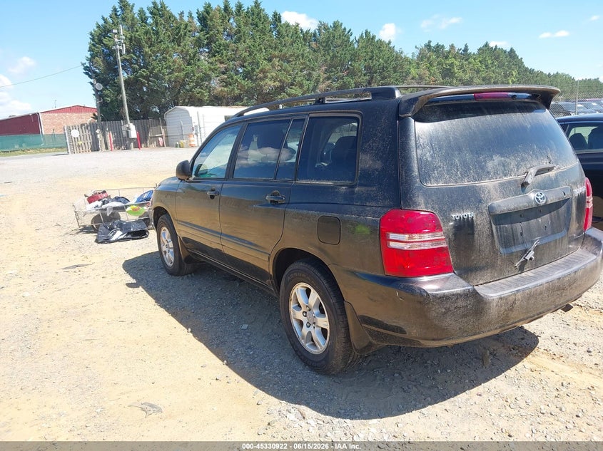 2003 Toyota Highlander VIN JTEGD21A230072565 IAAI salvage auction — NORMAL WEAR, Clear (Virginia), sold $350 on 2026-07-20 (photo 3)