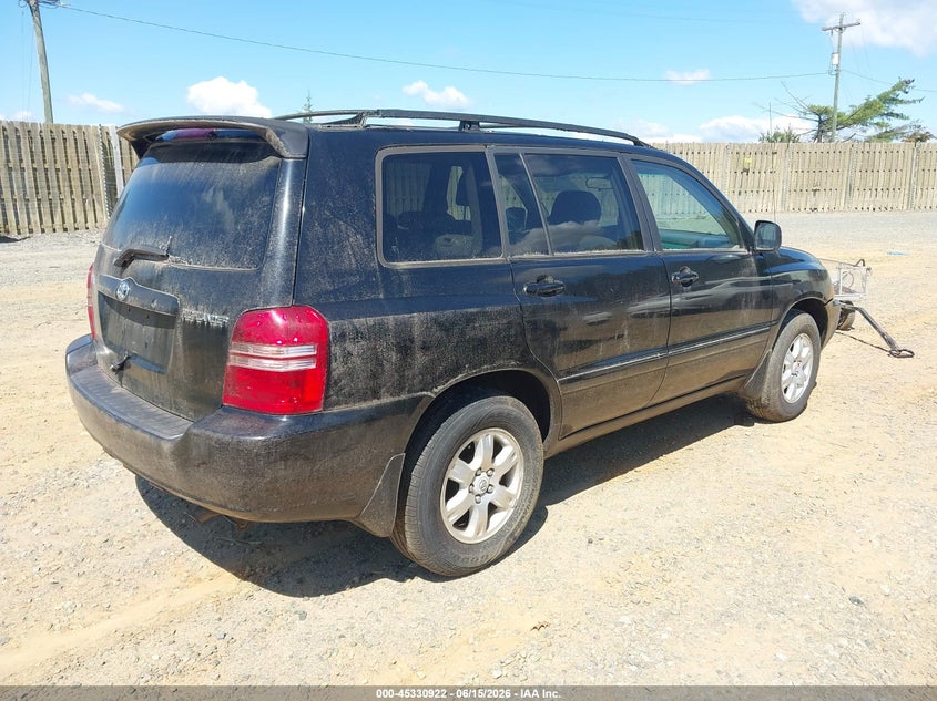 2003 Toyota Highlander VIN JTEGD21A230072565 IAAI salvage auction — NORMAL WEAR, Clear (Virginia), sold $350 on 2026-07-20 (photo 4)
