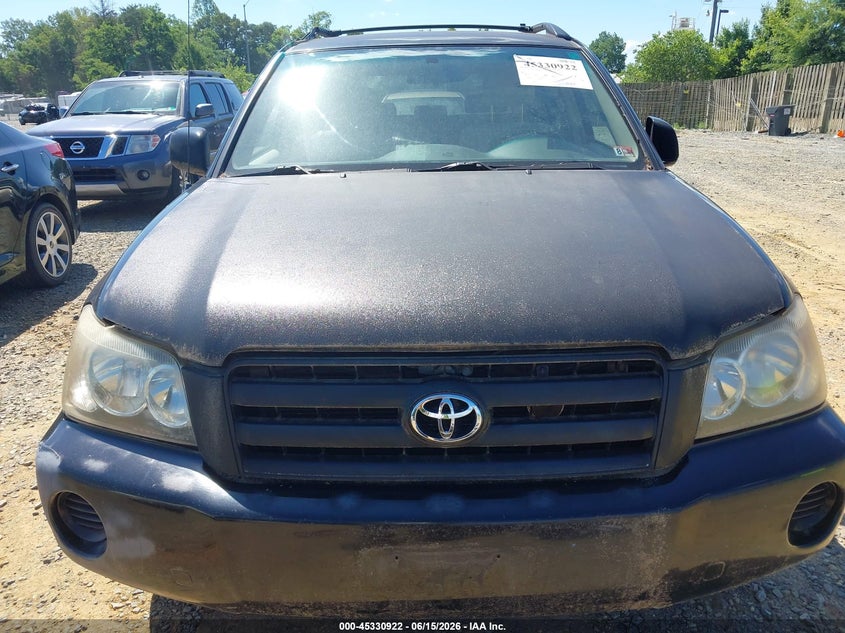 2003 Toyota Highlander VIN JTEGD21A230072565 IAAI salvage auction — NORMAL WEAR, Clear (Virginia), sold $350 on 2026-07-20 (photo 6)