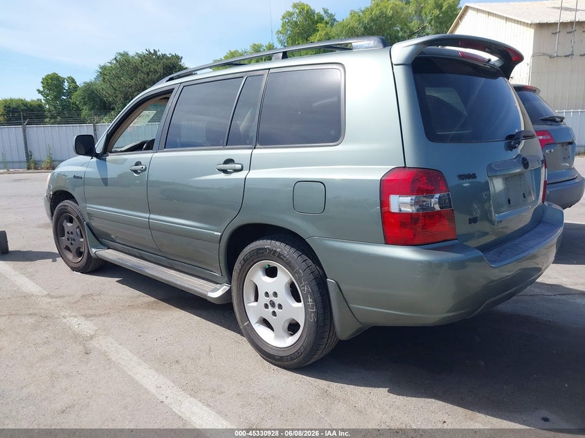 2006 Toyota Highlander VIN JTEDP21A760092079 IAAI salvage auction — NORMAL WEAR, Salvage (California), sold $850 on 2026-07-28 (photo 3)