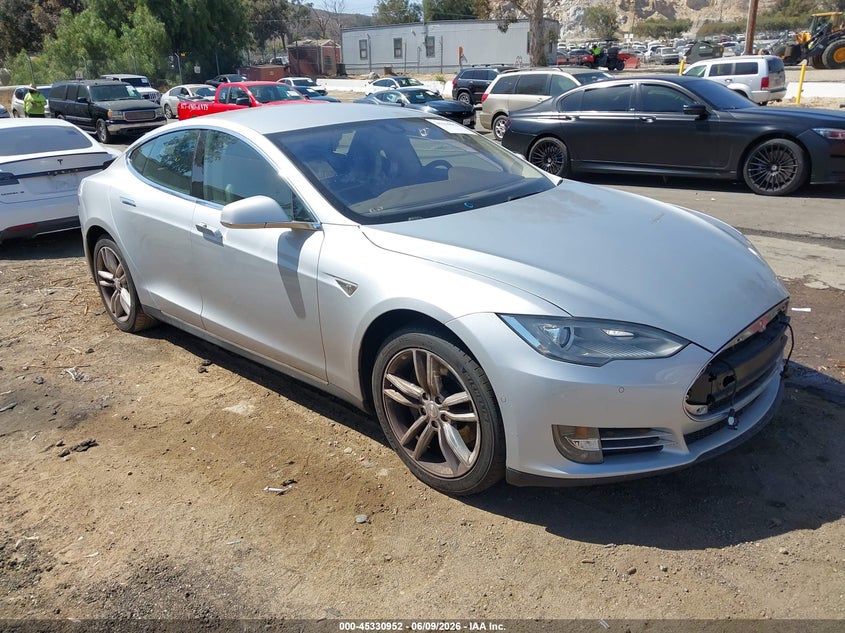 2014 Tesla Model s VIN 5YJSA1S15EFP60466 IAAI salvage auction — REAR END, Salvage Title, sold $1,625 on 2026-07-14 (photo 1)