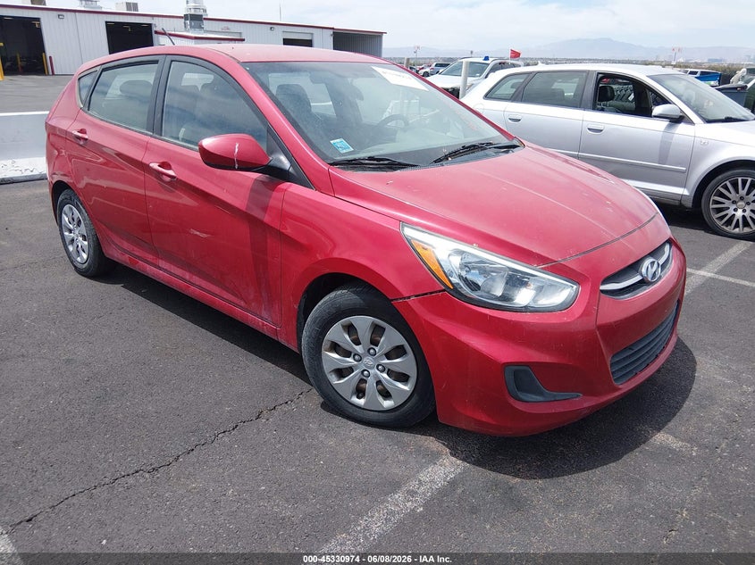 2016 Hyundai Accent VIN KMHCT5AE8GU243436 IAAI salvage auction — NORMAL WEAR, Salvage Title, sold $875 on 2026-07-17 (photo 1)