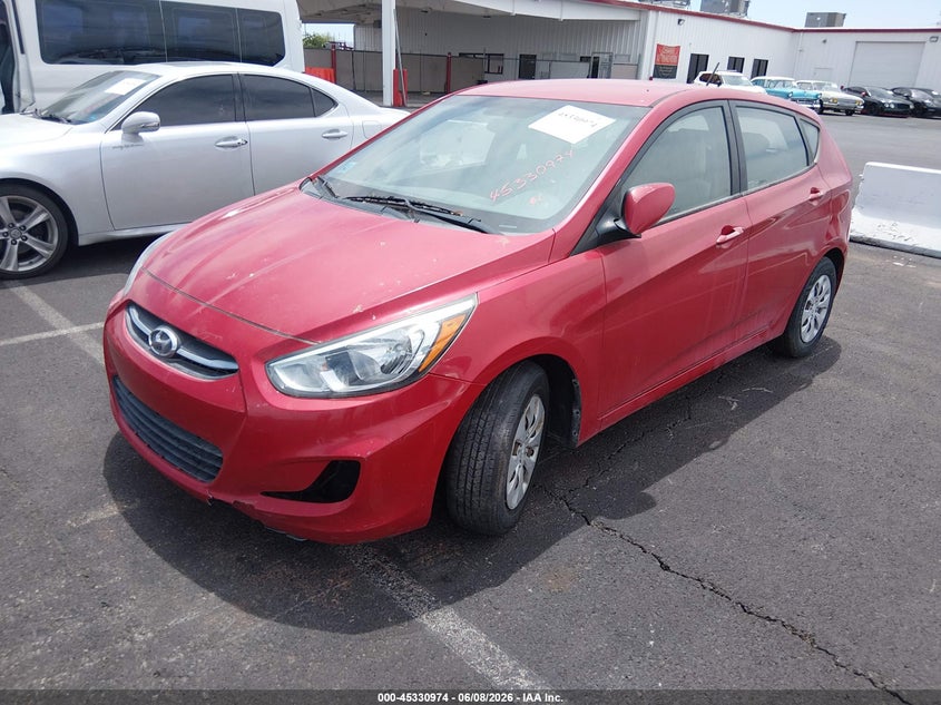 2016 Hyundai Accent VIN KMHCT5AE8GU243436 IAAI salvage auction — NORMAL WEAR, Salvage Title, sold $875 on 2026-07-17 (photo 2)