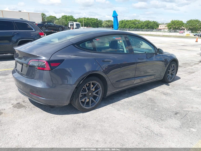 2021 Tesla Model 3 VIN 5YJ3E1EA3MF095165 IAAI salvage auction — LEFT FRONT, Salvage (Arizona), sold $5,000 on 2026-07-30 (photo 4)