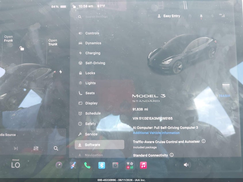 2021 Tesla Model 3 VIN 5YJ3E1EA3MF095165 IAAI salvage auction — LEFT FRONT, Salvage (Arizona), sold $5,000 on 2026-07-30 (photo 7)