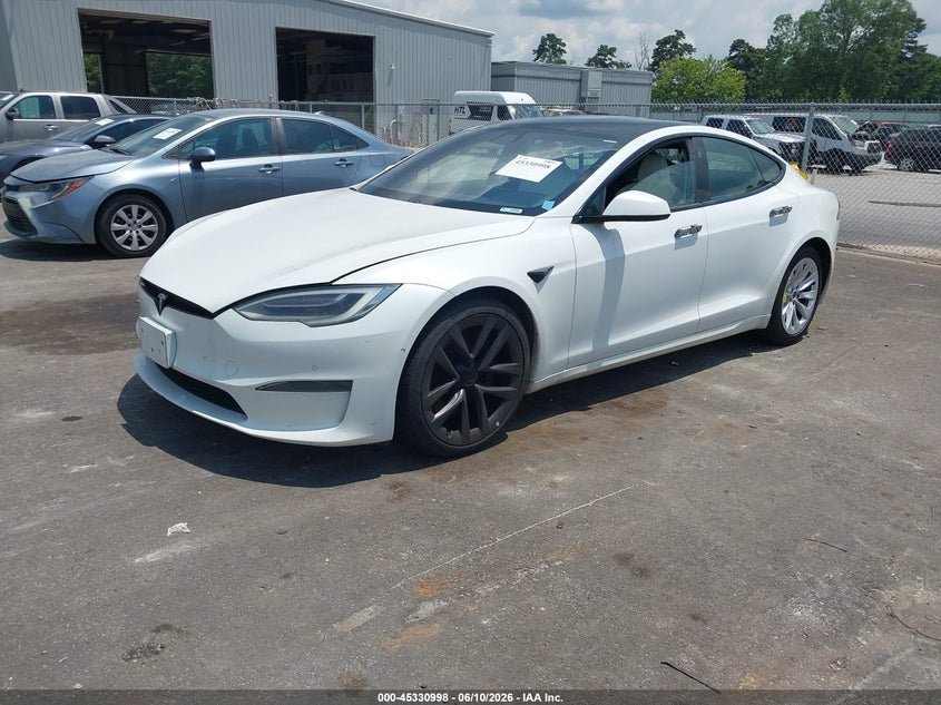 2021 Tesla Model s VIN 5YJSA1E58MF428485 IAAI salvage auction — RIGHT SIDE, Salvage Title, sold $15,600 on 2026-07-15 (photo 2)