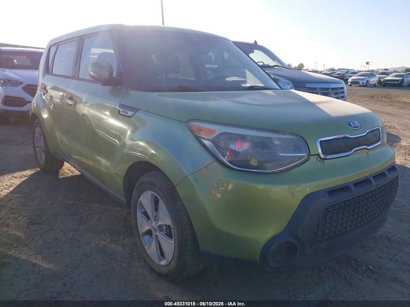 2016 Kia Soul VIN KNDJN2A20G7861441 IAAI salvage auction — NORMAL WEAR, Clear-Dealer Only (Arizona), sold $875 on 2026-07-07 (photo 1)