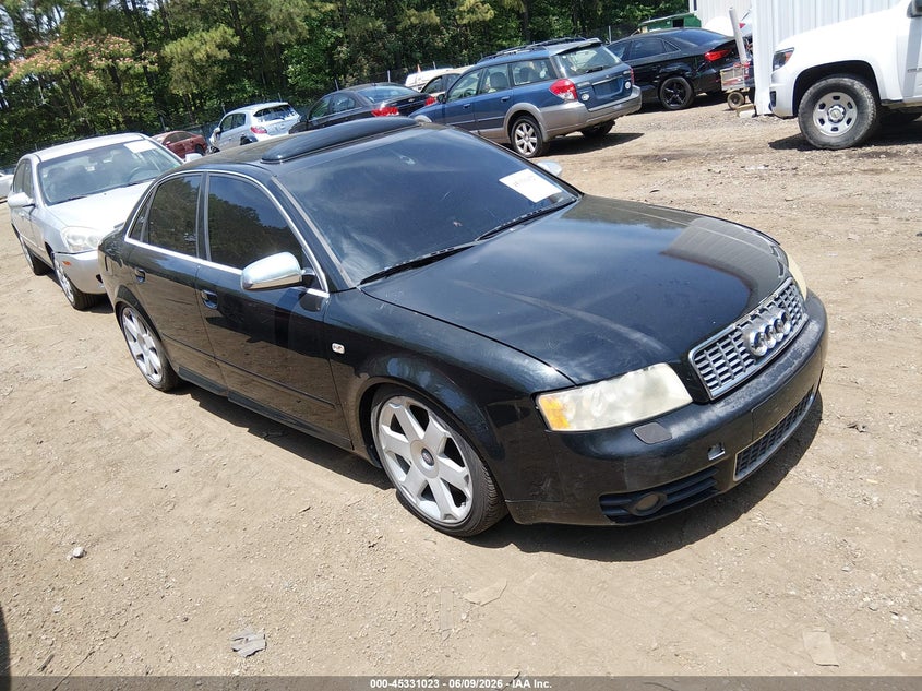 2004 Audi S4 VIN WAUPL68E84A044351 IAAI salvage auction — NORMAL WEAR, Clear (Virginia), sold $300 on 2026-07-09 (photo 1)