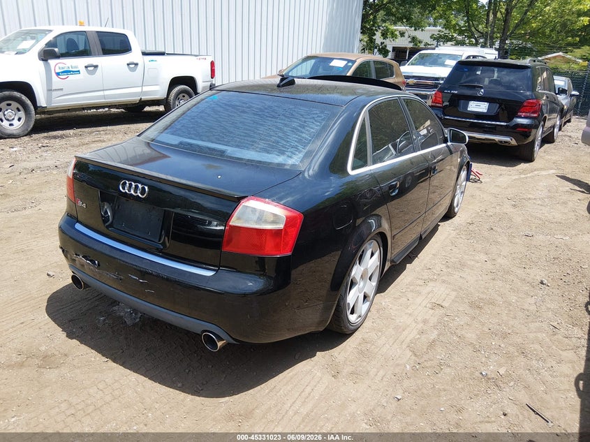 2004 Audi S4 VIN WAUPL68E84A044351 IAAI salvage auction — NORMAL WEAR, Clear (Virginia), sold $300 on 2026-07-09 (photo 4)