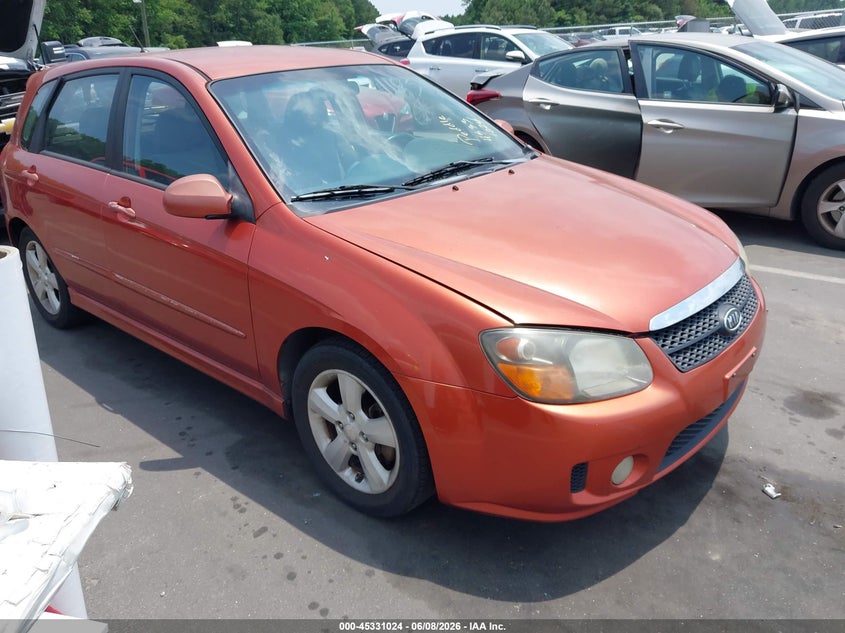 2008 Kia Spectra VIN KNAFE161185014986 IAAI salvage auction — NORMAL WEAR, Clear (North Carolina), sold $475 on 2026-07-22 (photo 1)