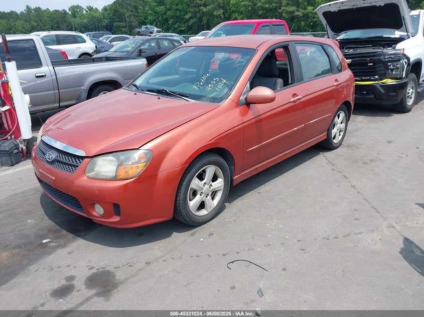 2008 Kia Spectra VIN KNAFE161185014986 IAAI salvage auction — NORMAL WEAR, Clear (North Carolina), sold $475 on 2026-07-22 (photo 2)