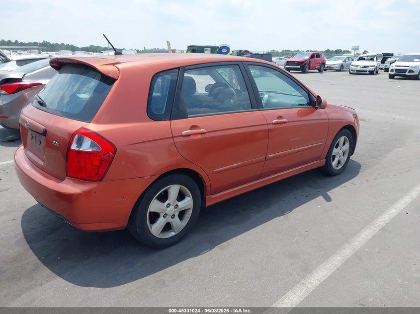 2008 Kia Spectra VIN KNAFE161185014986 IAAI salvage auction — NORMAL WEAR, Clear (North Carolina), sold $475 on 2026-07-22 (photo 4)