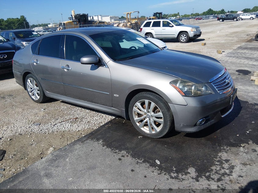 2008 Infiniti M VIN JNKAY01F38M656275 IAAI salvage auction — WATER/FLOOD, Salvage (Missouri), sold $25 on 2026-07-21 (photo 1)