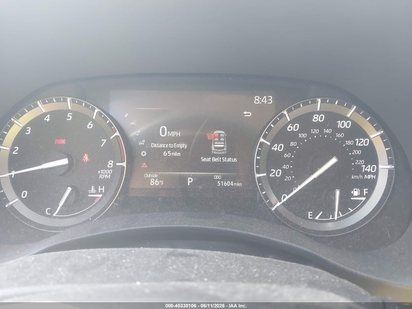 2020 Toyota Highlander VIN 5TDGZRBHXLS504763 IAAI salvage auction — HAIL, Salvage Title, sold $14,100 on 2026-07-30 (photo 7)