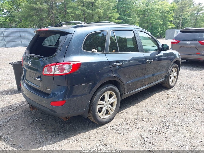 2012 Hyundai Santa fe VIN 5XYZKDAG1CG098944 IAAI salvage auction — FRONT & REAR, Salvage (New Jersey), sold $775 on 2026-07-11 (photo 4)