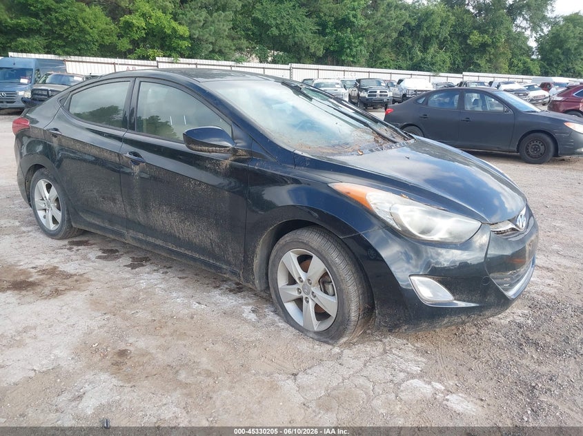 2013 Hyundai Elantra VIN KMHDH4AE8DU999957 IAAI salvage auction — NORMAL WEAR, Original (Texas), sold $450 on 2026-07-16 (photo 1)