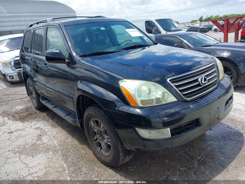2004 Lexus Gx 470 VIN JTJBT20X240027955 IAAI salvage auction — LEFT & RIGHT, Original (Texas), sold $1,900 on 2026-07-13 (photo 1)