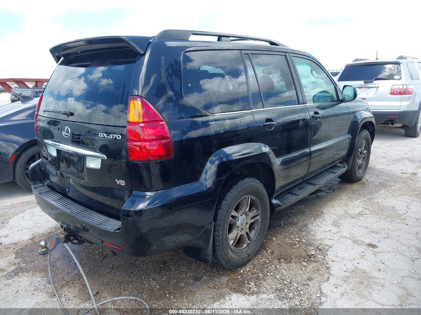 2004 Lexus Gx 470 VIN JTJBT20X240027955 IAAI salvage auction — LEFT & RIGHT, Original (Texas), sold $1,900 on 2026-07-13 (photo 4)