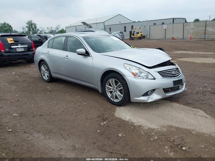 2013 Infiniti G VIN JN1CV6AR7DM358812 IAAI salvage auction — FRONT END, Salvage (Ohio), sold $725 on 2026-08-29 (photo 1)