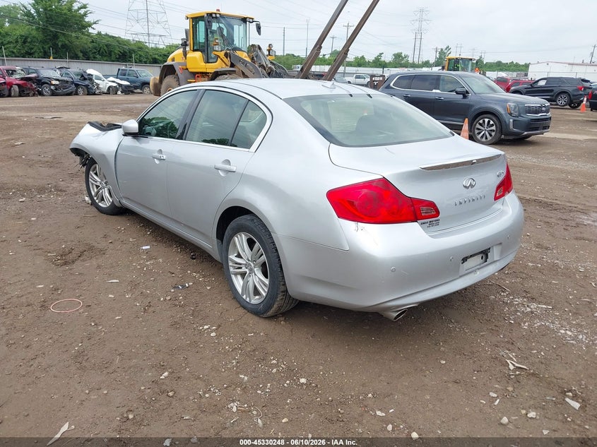 2013 Infiniti G VIN JN1CV6AR7DM358812 IAAI salvage auction — FRONT END, Salvage (Ohio), sold $725 on 2026-08-29 (photo 3)