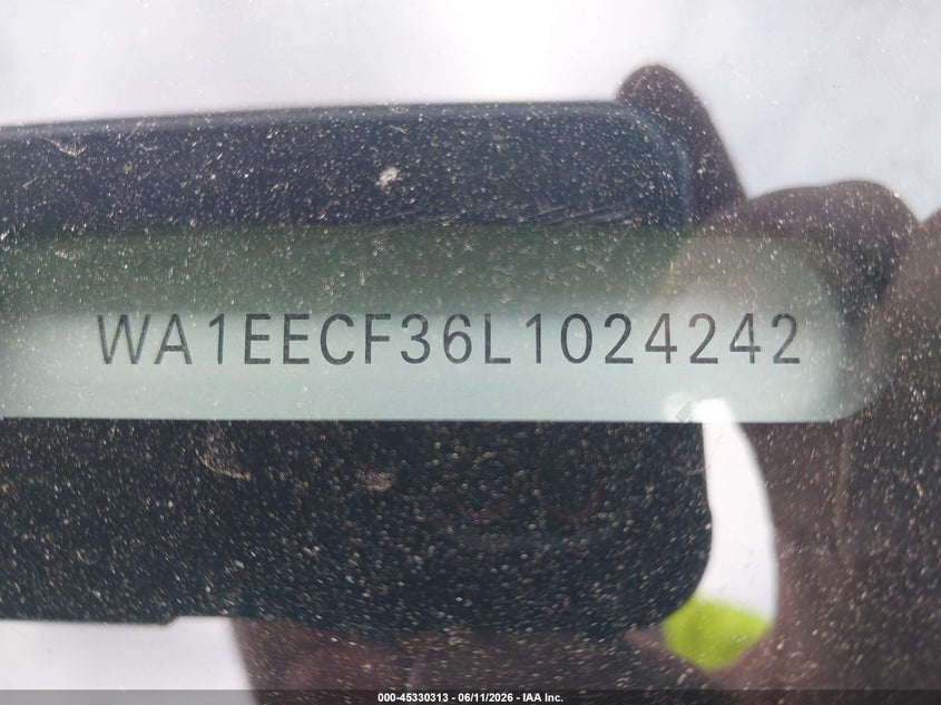2020 Audi Q3 VIN WA1EECF36L1024242 IAAI salvage auction — FRONT END, Salvage (Idaho), sold $3,975 on 2026-07-15 (photo 9)