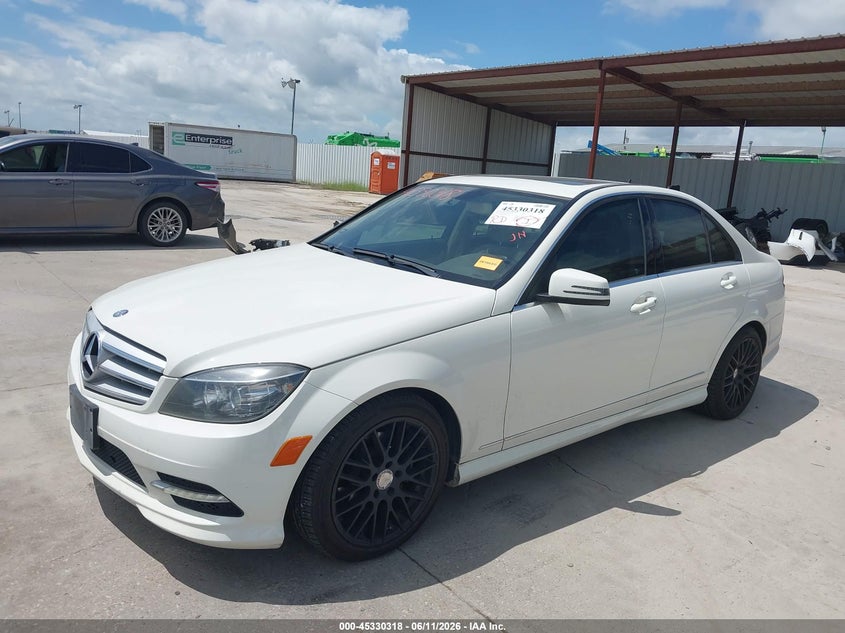 2011 Mercedes-benz C class VIN WDDGF5EB9BA460801 IAAI salvage auction — RIGHT SIDE, Original (Texas), sold $25 on 2026-07-29 (photo 2)