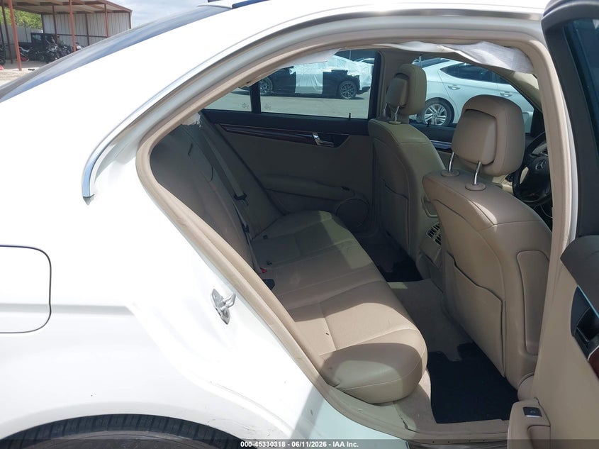 2011 Mercedes-benz C class VIN WDDGF5EB9BA460801 IAAI salvage auction — RIGHT SIDE, Original (Texas), sold $25 on 2026-07-29 (photo 8)