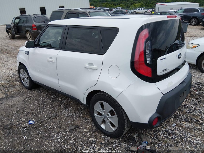 2015 Kia Soul VIN KNDJN2A24F7122314 IAAI salvage auction — NORMAL WEAR, Clear (Texas), sold $900 on 2026-07-09 (photo 3)
