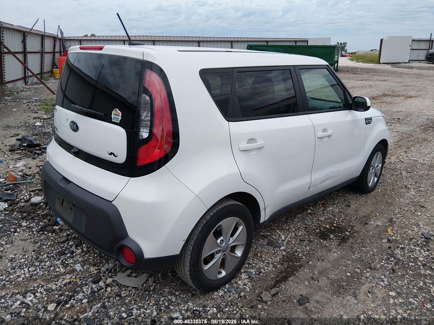 2015 Kia Soul VIN KNDJN2A24F7122314 IAAI salvage auction — NORMAL WEAR, Clear (Texas), sold $900 on 2026-07-09 (photo 4)