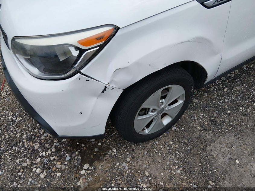 2015 Kia Soul VIN KNDJN2A24F7122314 IAAI salvage auction — NORMAL WEAR, Clear (Texas), sold $900 on 2026-07-09 (photo 6)