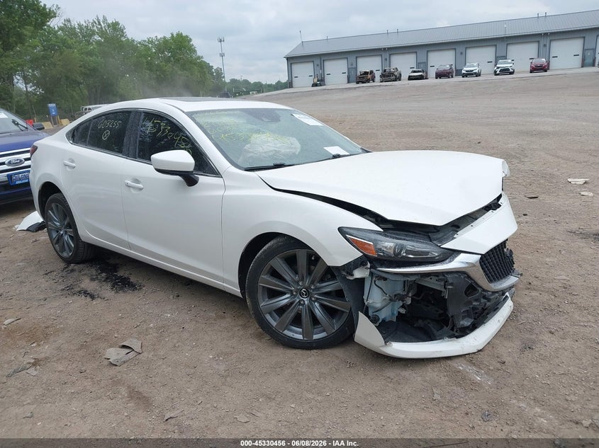2021 Mazda 6 VIN JM1GL1VM1M1603255 IAAI salvage auction — FRONT END, Salvage Title, sold $950 on 2026-07-29 (photo 1)