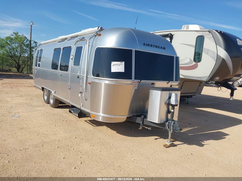 2016 Airstream Ct VIN 1STJFYM25GJ536073 IAAI salvage auction — HAIL, Original (Texas), sold $23,600 on 2026-07-28 (photo 1)
