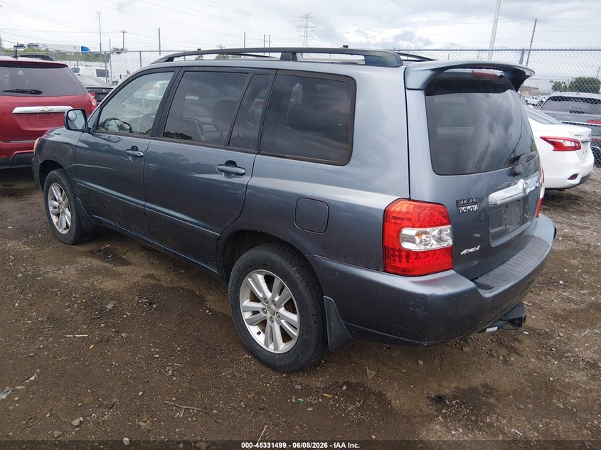 2006 Toyota Highlander hybrid VIN JTEEW21A860011615 IAAI salvage auction — NORMAL WEAR, Clear (Montana), sold $375 on 2026-07-30 (photo 3)