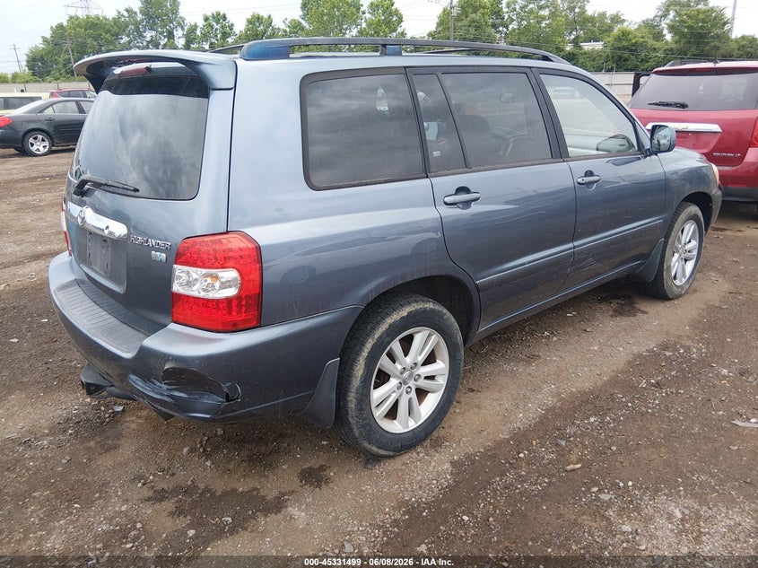 2006 Toyota Highlander hybrid VIN JTEEW21A860011615 IAAI salvage auction — NORMAL WEAR, Clear (Montana), sold $375 on 2026-07-30 (photo 4)