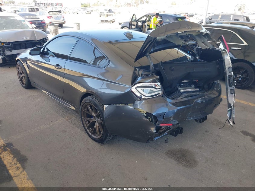 2018 BMW M4 VIN WBS4Y9C57JAG62929 IAAI salvage auction — REAR END, Salvage Title, sold $16,875 on 2026-07-22 (photo 3)