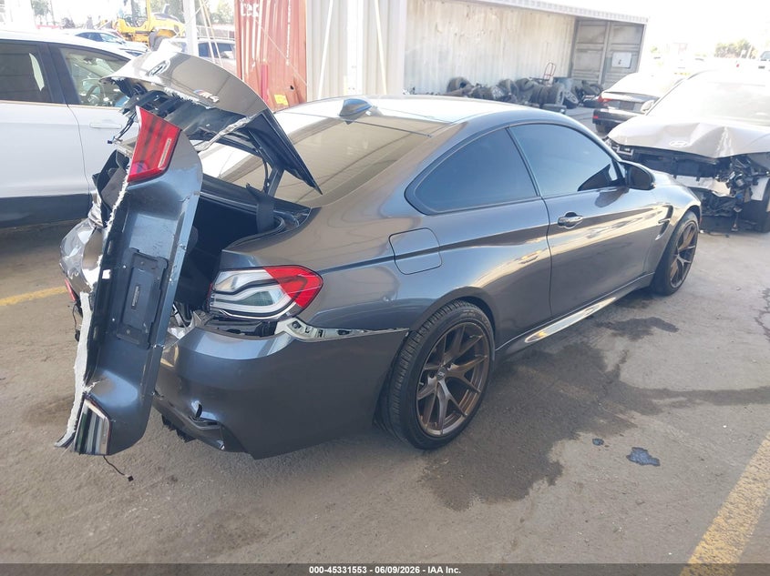 2018 BMW M4 VIN WBS4Y9C57JAG62929 IAAI salvage auction — REAR END, Salvage Title, sold $16,875 on 2026-07-22 (photo 4)