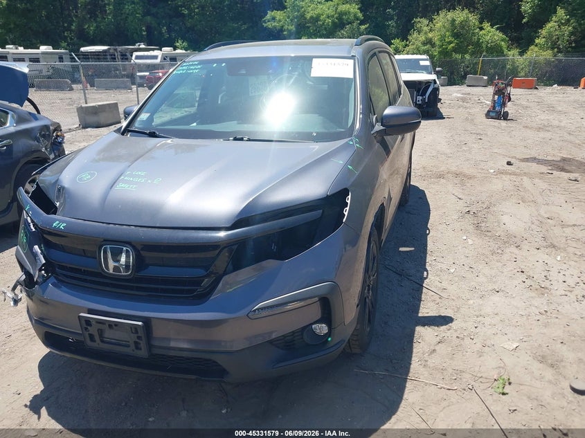 2021 Honda Pilot VIN 5FNYF6H2XMB041026 IAAI salvage auction — RIGHT FRONT, Salvage (Massachusetts), sold $8,300 on 2026-07-28 (photo 2)