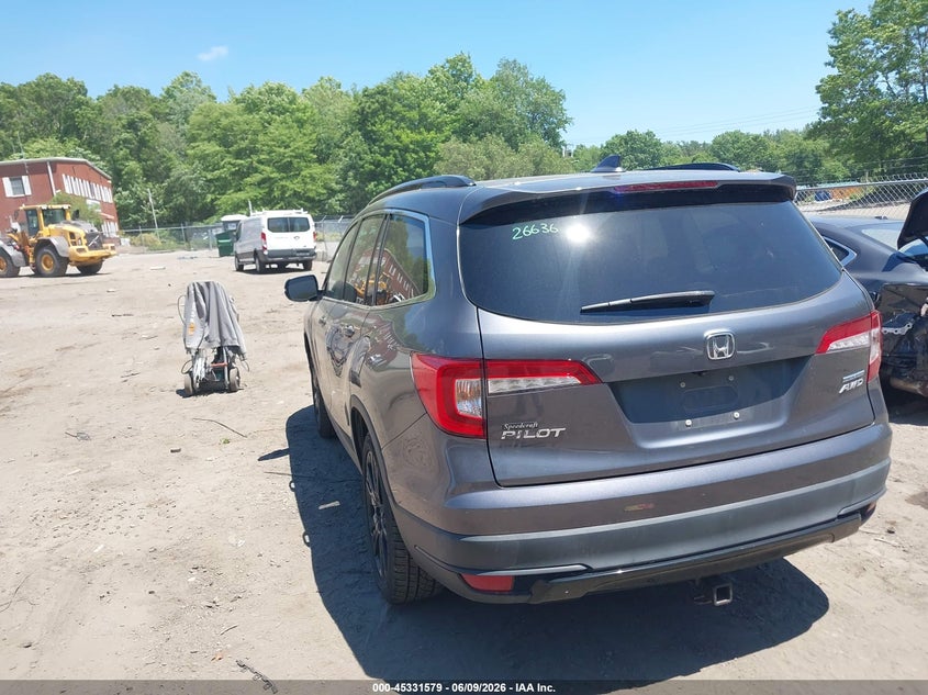 2021 Honda Pilot VIN 5FNYF6H2XMB041026 IAAI salvage auction — RIGHT FRONT, Salvage (Massachusetts), sold $8,300 on 2026-07-28 (photo 3)