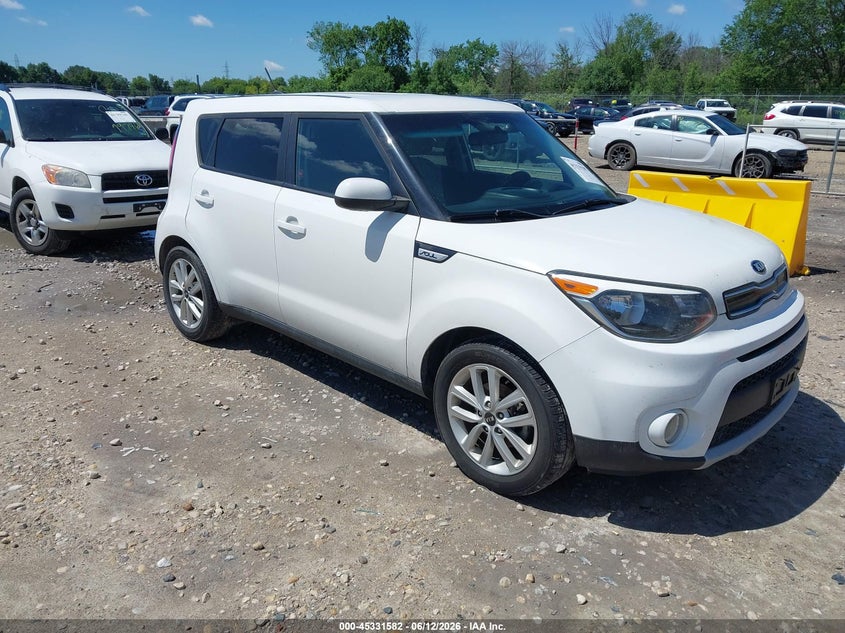 2019 Kia Soul VIN KNDJP3A59K7663721 IAAI salvage auction — HAIL, Salvage Title, sold $525 on 2026-07-16 (photo 1)