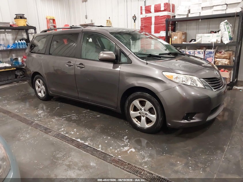 2013 Toyota Sienna VIN 5TDKK3DC1DS300240 IAAI salvage auction — LEFT & RIGHT, Certificate Of Title (Nebraska), sold $25 on 2026-07-23 (photo 1)