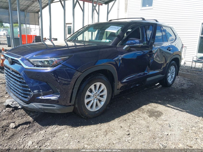 2024 Toyota Highlander VIN 5TDAAAB58RS019535 IAAI salvage auction — LEFT FRONT, Salvage (Pennsylvania), sold $26,400 on 2026-07-13 (photo 2)