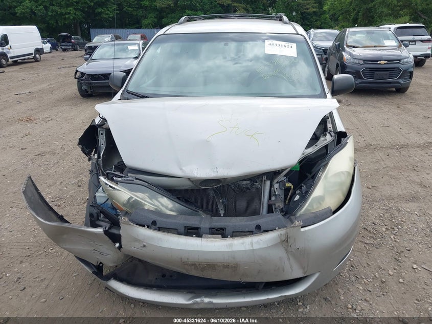 2006 Toyota Sienna VIN 5TDZA23CX6S493374 IAAI salvage auction — FRONT END, Clear (New York), sold $1,100 on 2026-07-28 (photo 6)