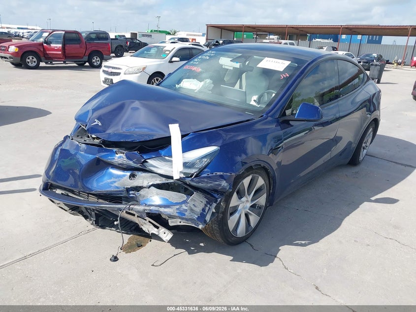 2023 Tesla Model y VIN 7SAYGDEE1PF616184 IAAI salvage auction — FRONT END, Original (Texas), sold $8,100 on 2026-07-29 (photo 2)