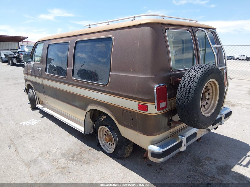 1986 Dodge Ram van VIN 2B6HB23T8GK561803 IAAI salvage auction — NORMAL WEAR, Clear (New Mexico), sold $250 on 2026-07-08 (photo 3)