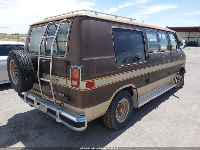 1986 Dodge Ram van VIN 2B6HB23T8GK561803 IAAI salvage auction — NORMAL WEAR, Clear (New Mexico), sold $250 on 2026-07-08 (photo 4)
