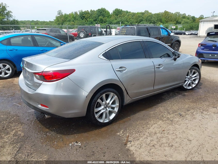 2014 Mazda 6 VIN JM1GJ1T69E1159019 IAAI salvage auction — LEFT SIDE, Salvage Title, sold $400 on 2026-07-13 (photo 4)