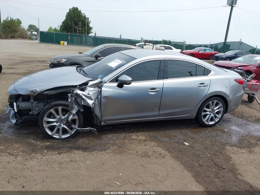 2014 Mazda 6 VIN JM1GJ1T69E1159019 IAAI salvage auction — LEFT SIDE, Salvage Title, sold $400 on 2026-07-13 (photo 6)